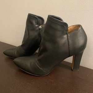 Franco Sarto Black Heeled Ankle Booties